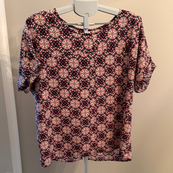 Pink Owl Tops - Pink Owl Black and Pink Geometric Women's Top